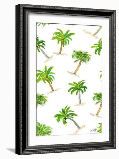 Toss Palm Pattern-Julie DeRice-Framed Art Print