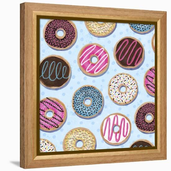 Tossed Painterly Donuts-Elizabeth Caldwell-Framed Premier Image Canvas