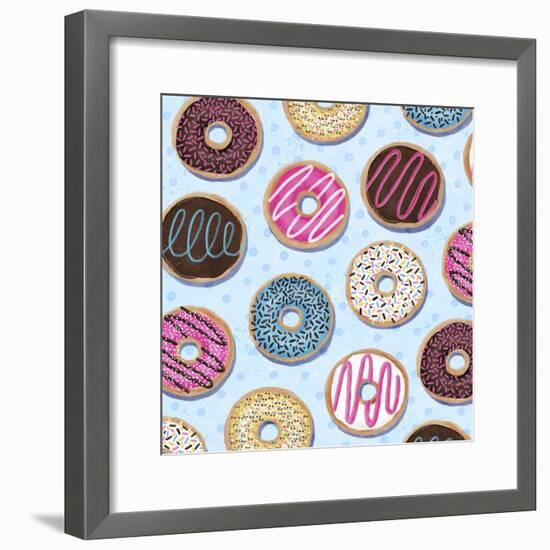 Tossed Painterly Donuts-Elizabeth Caldwell-Framed Giclee Print