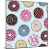 Tossed Painterly Donuts-Elizabeth Caldwell-Mounted Giclee Print