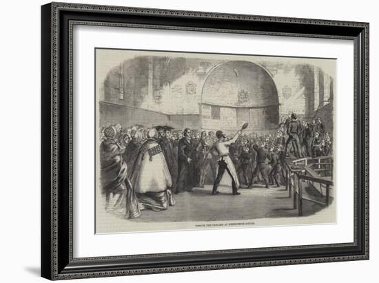 Tossing the Pancake at Westminster School-null-Framed Giclee Print