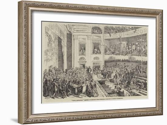 Total Abstainers' Meeting in Sadler's Wells Theatre-George Cruikshank-Framed Giclee Print