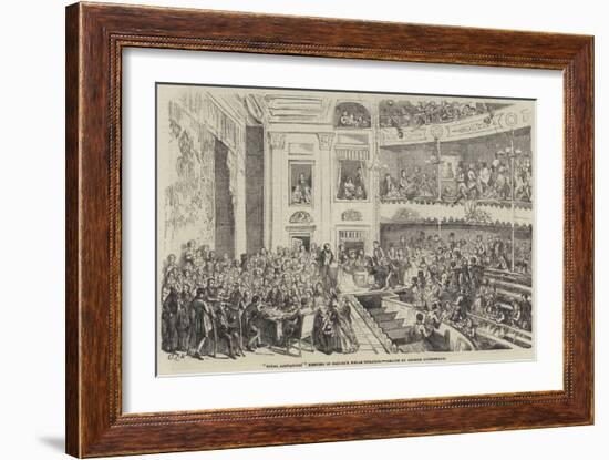 Total Abstainers' Meeting in Sadler's Wells Theatre-George Cruikshank-Framed Giclee Print