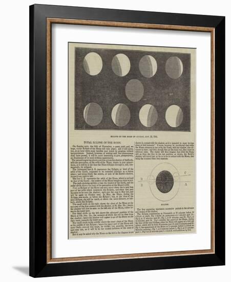 Total Eclipse of the Moon-null-Framed Giclee Print