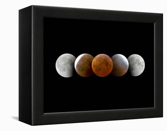 Total Lunar Eclipse, Montage Image-Dr. Juerg Alean-Framed Premier Image Canvas
