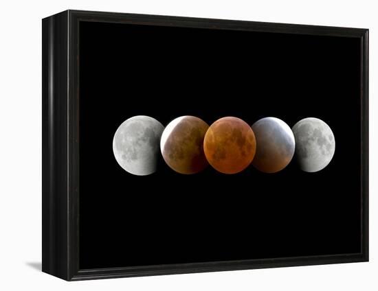 Total Lunar Eclipse, Montage Image-Dr. Juerg Alean-Framed Premier Image Canvas