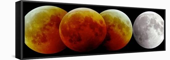 Total Lunar Eclipse, Montage Image-Laurent Laveder-Framed Premier Image Canvas