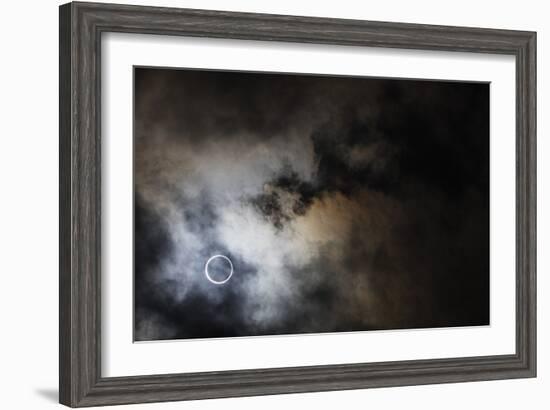 Total lunar eclipse of the sun on September 1st 2016, Tamatave, eastern Madagascar, Africa-Christian Kober-Framed Photographic Print