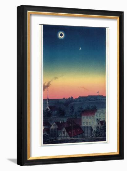 Total Solar Eclipse, 1851 Artwork-Detlev Van Ravenswaay-Framed Photographic Print