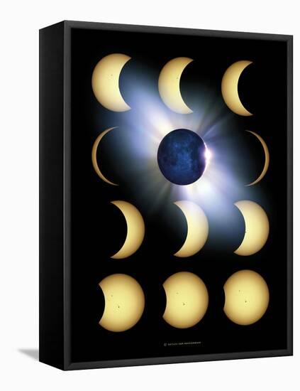 Total Solar Eclipse, Artwork-Detlev Van Ravenswaay-Framed Premier Image Canvas