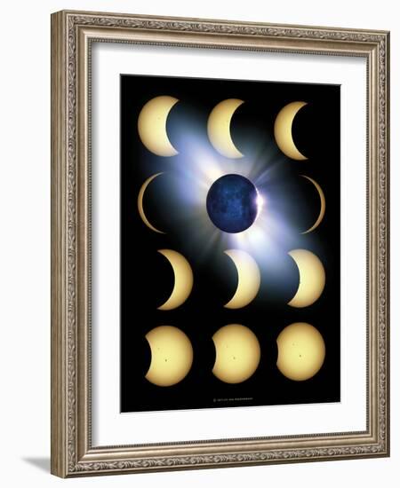 Total Solar Eclipse, Artwork-Detlev Van Ravenswaay-Framed Photographic Print
