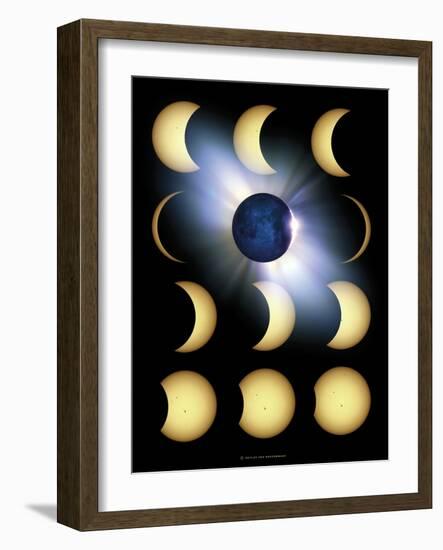 Total Solar Eclipse, Artwork-Detlev Van Ravenswaay-Framed Photographic Print