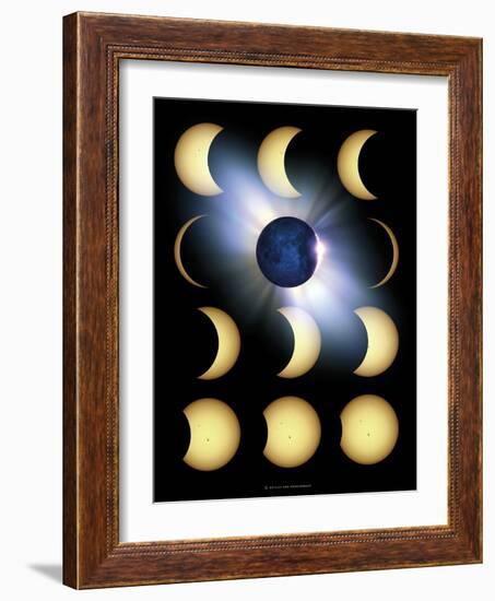 Total Solar Eclipse, Artwork-Detlev Van Ravenswaay-Framed Photographic Print