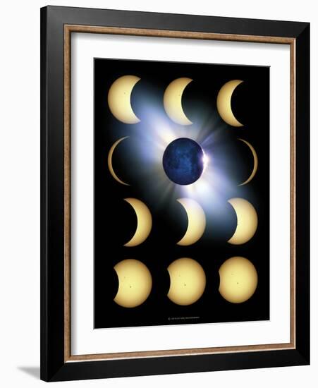 Total Solar Eclipse, Artwork-Detlev Van Ravenswaay-Framed Photographic Print