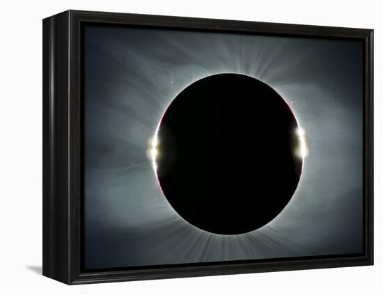 Total solar eclipse, corona at totality-null-Framed Premier Image Canvas