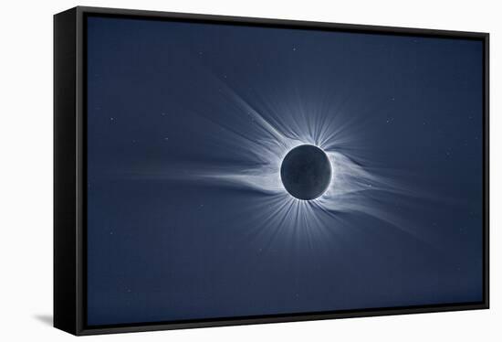 Total solar eclipse, corona at totality-null-Framed Premier Image Canvas