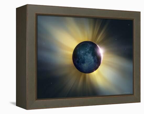 Total Solar Eclipse-Detlev Van Ravenswaay-Framed Premier Image Canvas