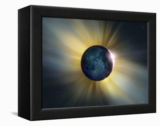 Total Solar Eclipse-Detlev Van Ravenswaay-Framed Premier Image Canvas