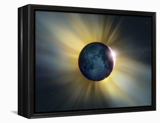 Total Solar Eclipse-Detlev Van Ravenswaay-Framed Premier Image Canvas