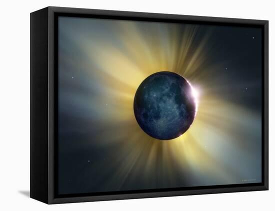 Total Solar Eclipse-Detlev Van Ravenswaay-Framed Premier Image Canvas