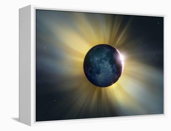 Total Solar Eclipse-Detlev Van Ravenswaay-Framed Premier Image Canvas