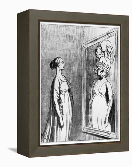 Total War: What Old Mirrors They Make Nowadays, 1868-Honore Daumier-Framed Premier Image Canvas