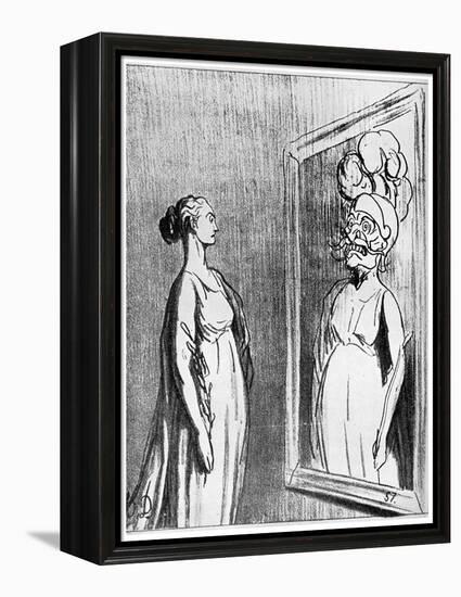 Total War: What Old Mirrors They Make Nowadays, 1868-Honore Daumier-Framed Premier Image Canvas