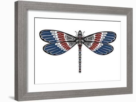 Totem Dragonfly-Matt James-Framed Art Print