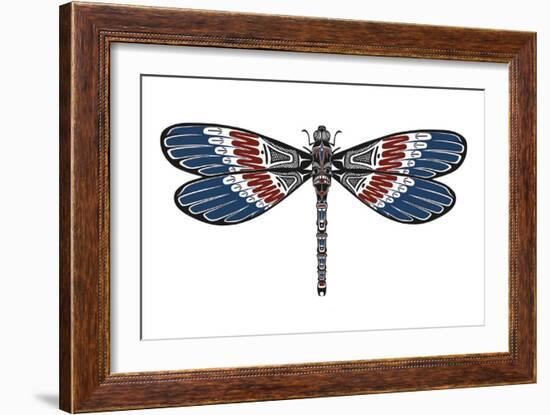 Totem Dragonfly-Matt James-Framed Art Print