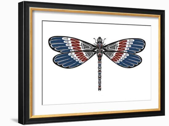 Totem Dragonfly-Matt James-Framed Art Print