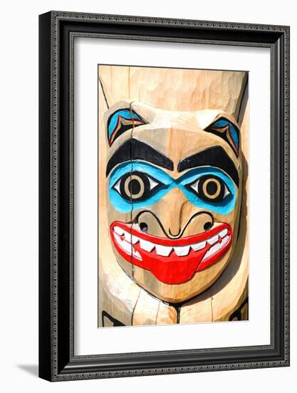 Totem Pole Close Up-null-Framed Art Print