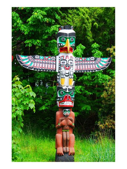 Totem Pole In Stanley Park Art Print Art Com