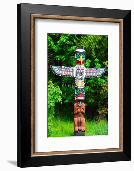 Totem Pole in Stanley Park-null-Framed Art Print