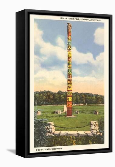 Totem Pole, Peninsula State Park, Wisconsin-null-Framed Stretched Canvas