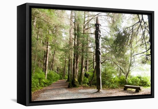 Totem Pole, Sitka National Historic Park aka Totem Park, Sitka, Alaska-Mark A Johnson-Framed Premier Image Canvas