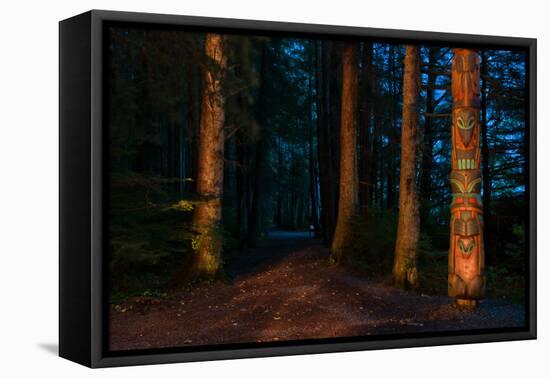 Totem Pole, Sitka National Historic Park aka Totem Park, Sitka, Alaska-Mark A Johnson-Framed Premier Image Canvas