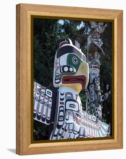 Totem Pole, Stanley Park, Vancouver, British Columbia, Canada-J Lightfoot-Framed Premier Image Canvas