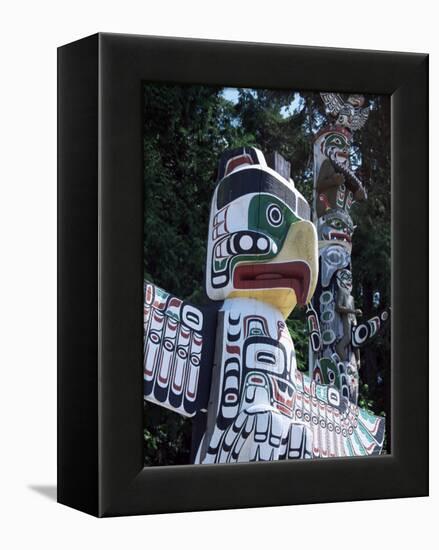 Totem Pole, Stanley Park, Vancouver, British Columbia, Canada-J Lightfoot-Framed Premier Image Canvas