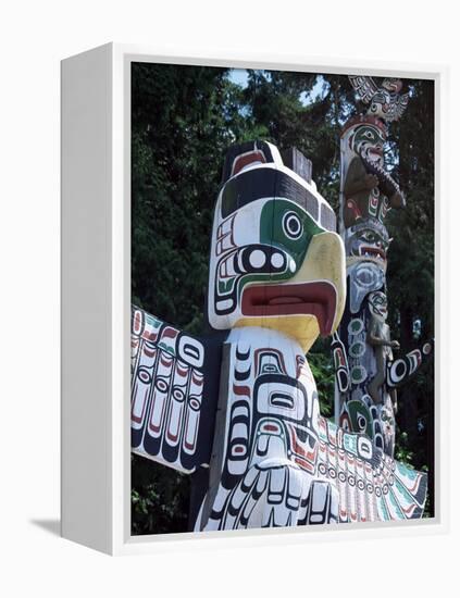 Totem Pole, Stanley Park, Vancouver, British Columbia, Canada-J Lightfoot-Framed Premier Image Canvas