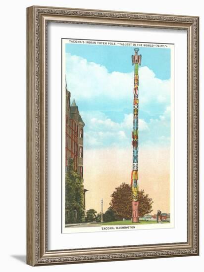 Totem Pole, Tacoma, Washington-null-Framed Art Print