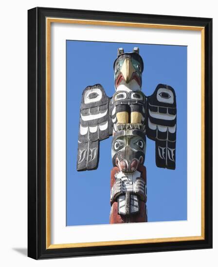 Totem Pole, Thunderbird Park, Victoria, Vancouver Island, British Columbia, Canada, North America-Martin Child-Framed Photographic Print