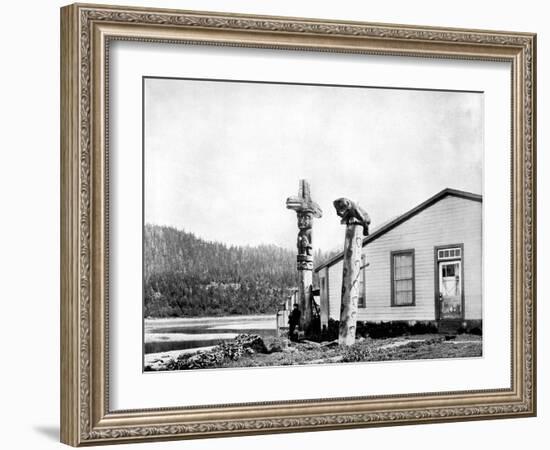 Totem Poles, Alaska, USA, 1893-John L Stoddard-Framed Giclee Print