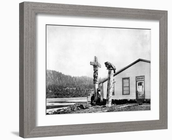 Totem Poles, Alaska, USA, 1893-John L Stoddard-Framed Giclee Print