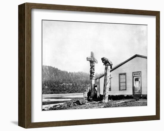 Totem Poles, Alaska, USA, 1893-John L Stoddard-Framed Giclee Print