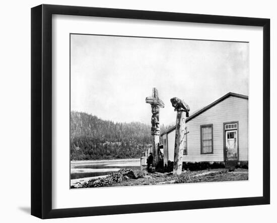 Totem Poles, Alaska, USA, 1893-John L Stoddard-Framed Giclee Print