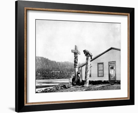 Totem Poles, Alaska, USA, 1893-John L Stoddard-Framed Giclee Print