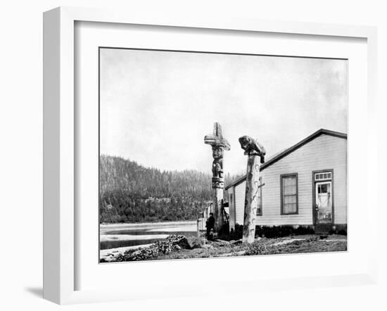 Totem Poles, Alaska, USA, 1893-John L Stoddard-Framed Giclee Print