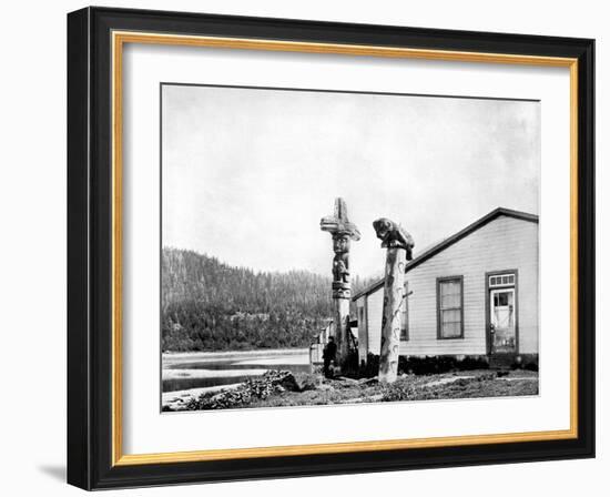 Totem Poles, Alaska, USA, 1893-John L Stoddard-Framed Giclee Print