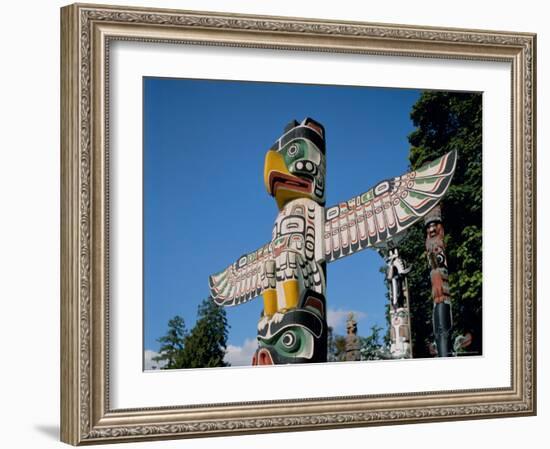Totem Poles, Vancouver, British Columbia (B.C.), Canada, North America-Adina Tovy-Framed Photographic Print