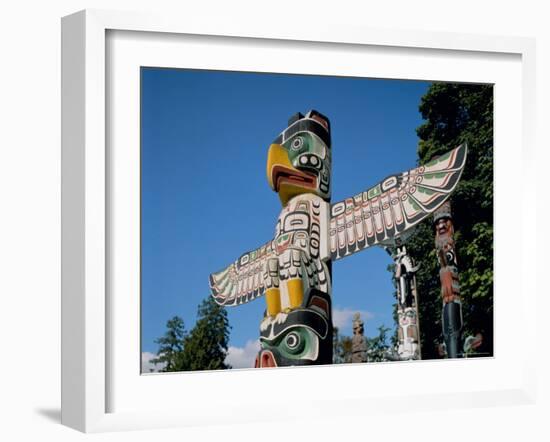 Totem Poles, Vancouver, British Columbia (B.C.), Canada, North America-Adina Tovy-Framed Photographic Print